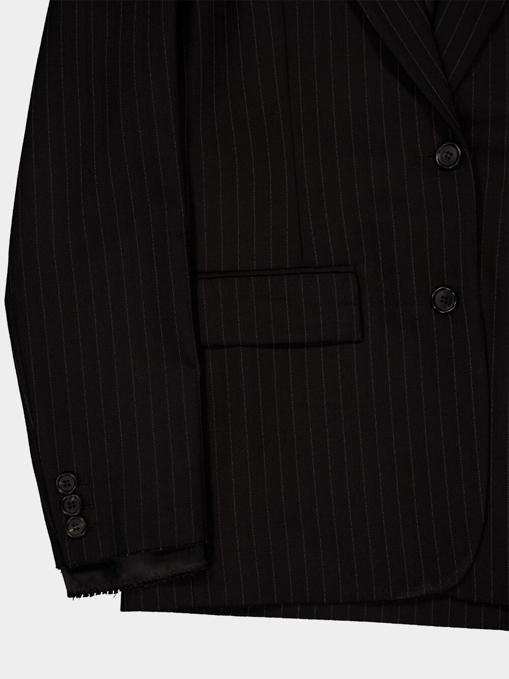 Black Giacche Gessato Blazer