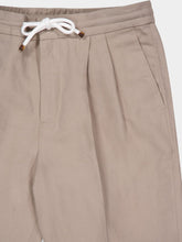 Brunello Cucinelli Beige Tapered-Leg Trousers