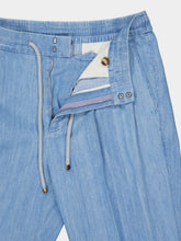 Brunello Cucinelli Light Denim Drawstring Trousers