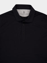 Brunello Cucinelli Black Silk-Cotton Faux-Layer Polo