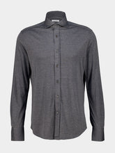 Brunello Cucinelli Dark Grey Silk and Cotton Jersey Shirt