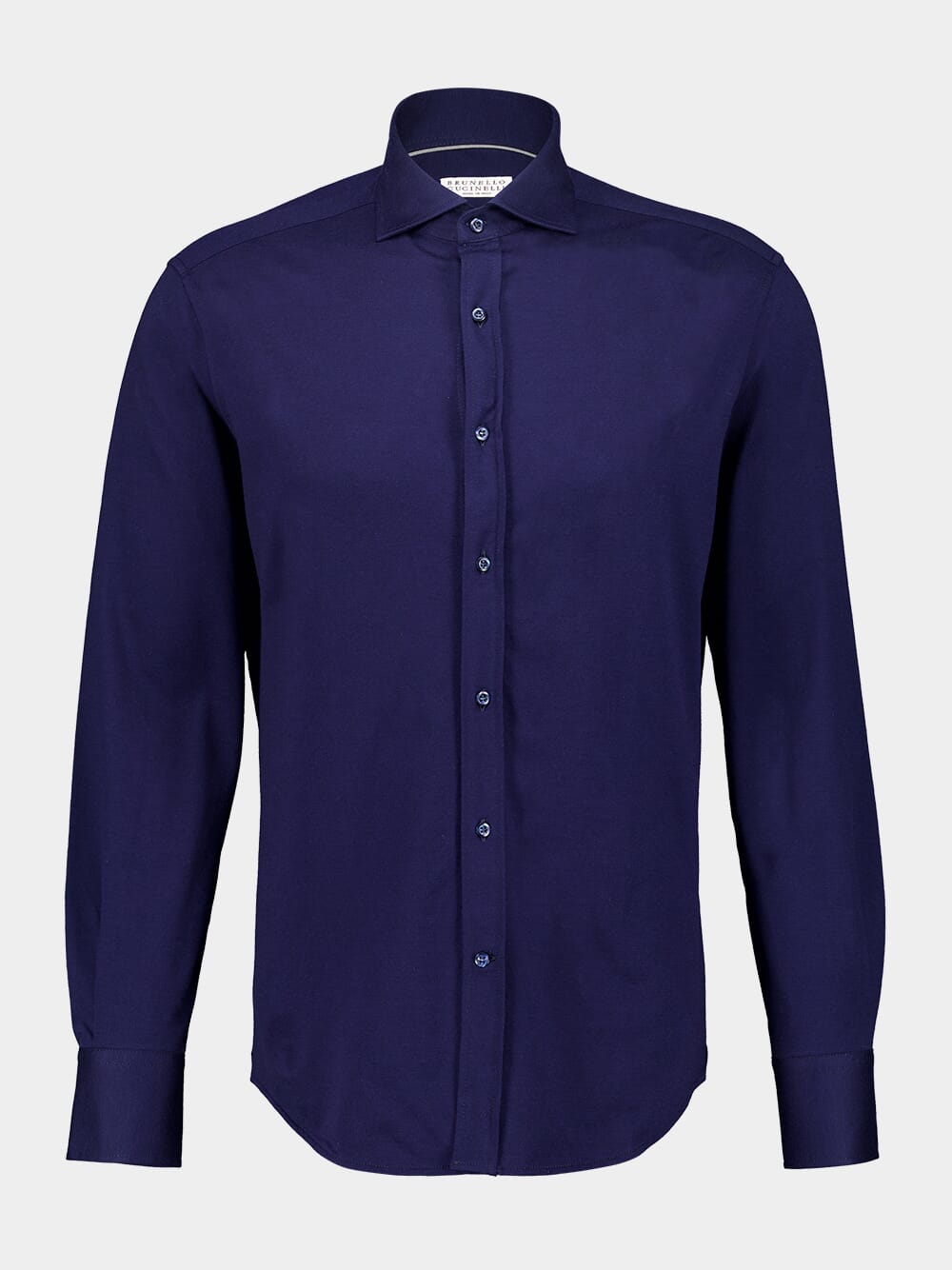 Navy Cotton Piqué Shirt