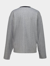 Miu Miu Gray and Black Cotton Jersey Long-Sleeve T-Shirt
