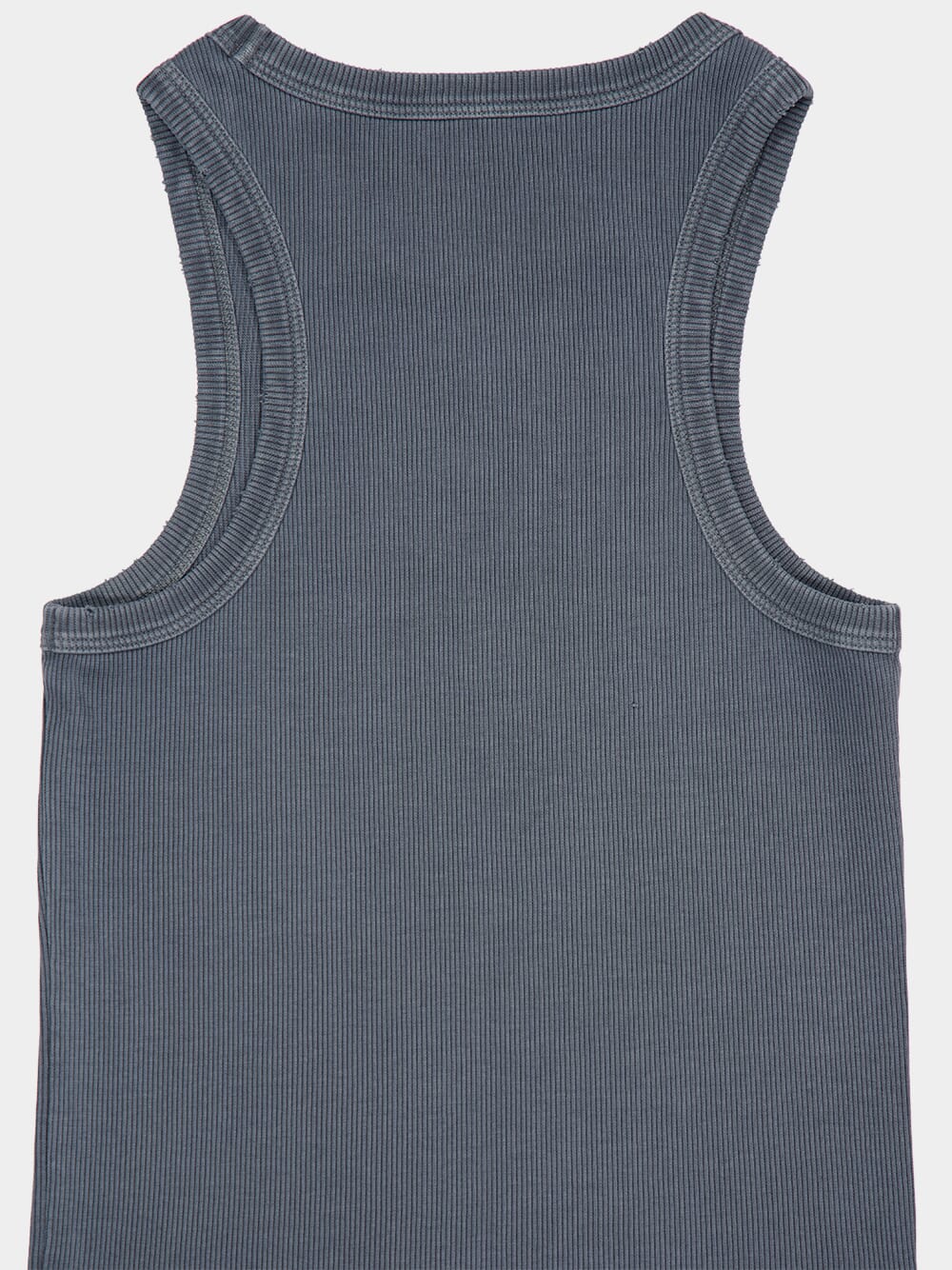 Grey Ribbed Knit Tank Top