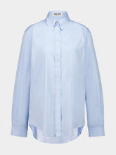 Miu Miu Sapphire Blue Poplin Button-Down Shirt