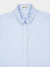 Miu Miu Sapphire Blue Poplin Button-Down Shirt