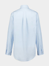 Miu Miu Logo-Print Long-Sleeve Poplin Shirt