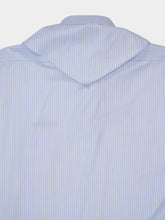 Miu Miu Blue Oversized Bow Neck Cotton Shirt