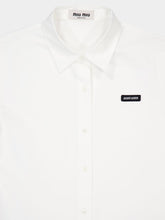 Miu Miu White Slubbed Poplin Shirt