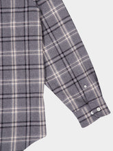 Miu Miu Slate Grey Checked Flannel Shirt