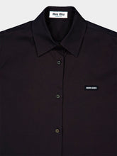 Miu Miu Black Stretch Poplin Shirt