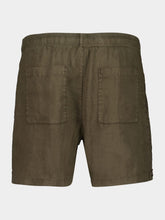 James Perse Army Green Linen Drawstring Shorts