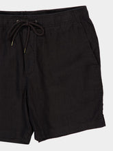 James Perse Black Linen Drawstring Shorts