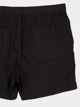 James Perse Black Linen Drawstring Shorts