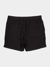 James Perse Black Linen Drawstring Shorts