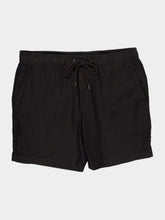 James Perse Black Linen Drawstring Shorts