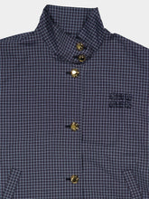 Miu Miu Navy Checked Technical Blouson Jacket