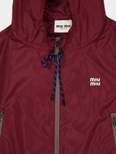 Miu Miu Amaranth Red Technical Fabric Blouson Jacket