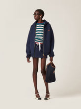 Miu Miu Navy Jersey Hoodie Jacket