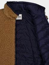 Miu Miu Camel and Royal Blue Teddy Down Vest
