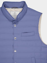 Brunello Cucinelli Quilted Padded Blue Vest