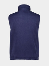 Brunello Cucinelli Blue Bonded Wool Flannel Down Vest