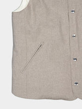 Brunello Cucinelli Sand Bonded Wool Flannel Down Vest