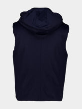 Brunello Cucinelli Navy Bonded Wool Flannel Down Vest