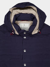 Brunello Cucinelli Blue Padded Hooded Vest