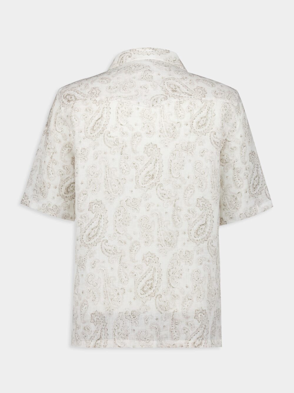 Paisley Linen Camp Collar Shirt