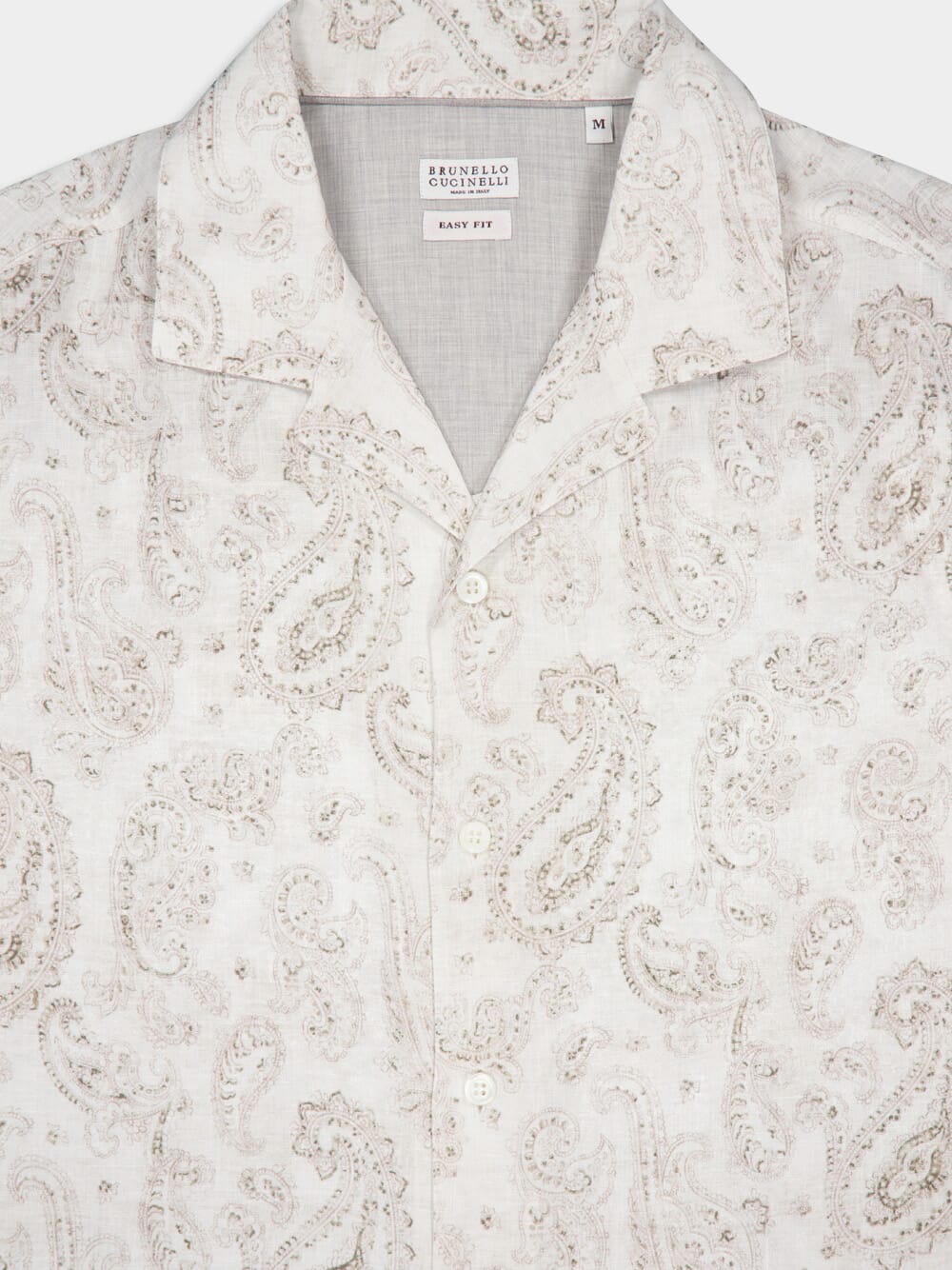 Paisley Linen Camp Collar Shirt