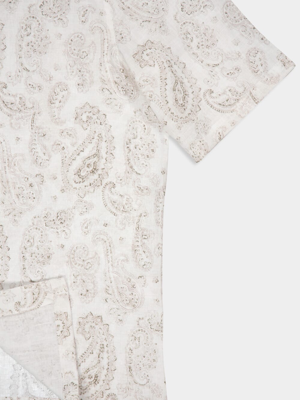 Paisley Linen Camp Collar Shirt