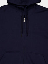 Brunello Cucinelli Cobalt Cashmere and Silk Blend Zip Hooded Sweatshirt