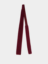 Brunello Cucinelli Amaranth Red Silk Knit Tie
