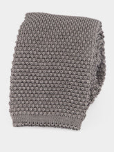 Brunello Cucinelli Grey Silk Knit Tie