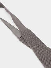 Brunello Cucinelli Grey Silk Knit Tie
