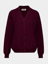 Miu Miu Amaranth Red Wool Cardigan