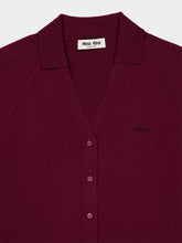 Miu Miu Amaranth Red Wool Cardigan