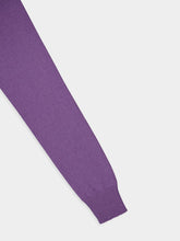 Miu Miu Slim-Fit Purple Cashmere Knit Cardigan
