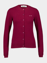 Miu Miu Amaranth Cashmere Knit Cardigan