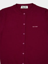 Miu Miu Amaranth Cashmere Knit Cardigan