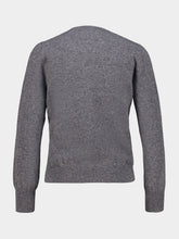 Miu Miu Slate Grey V-Neck Wool Jumper