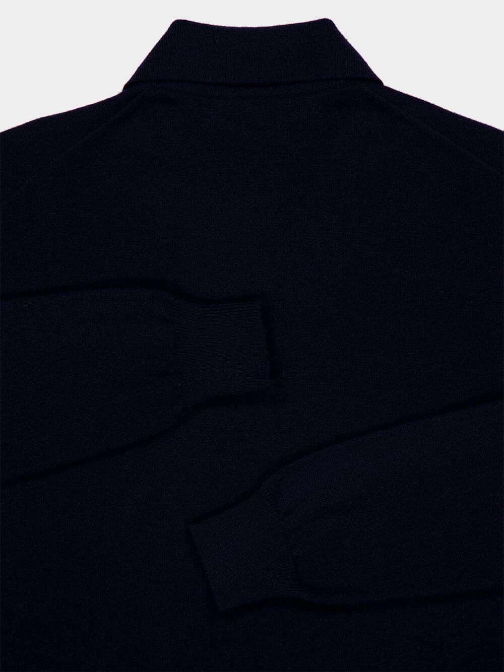 Navy Cashmere Polo Sweater