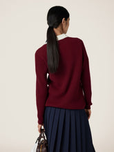 Miu Miu Amaranth Ribbed Cashmere Polo Shirt