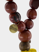 Studio Julia Atlas Brown and Gold Prayer Bead Artwork