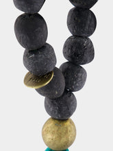 Studio Julia Atlas Black and Blue Prayer Bead Artwork