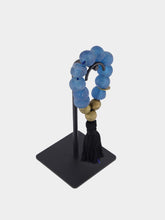 Studio Julia Atlas Blue and Black Prayer Bead Artwork