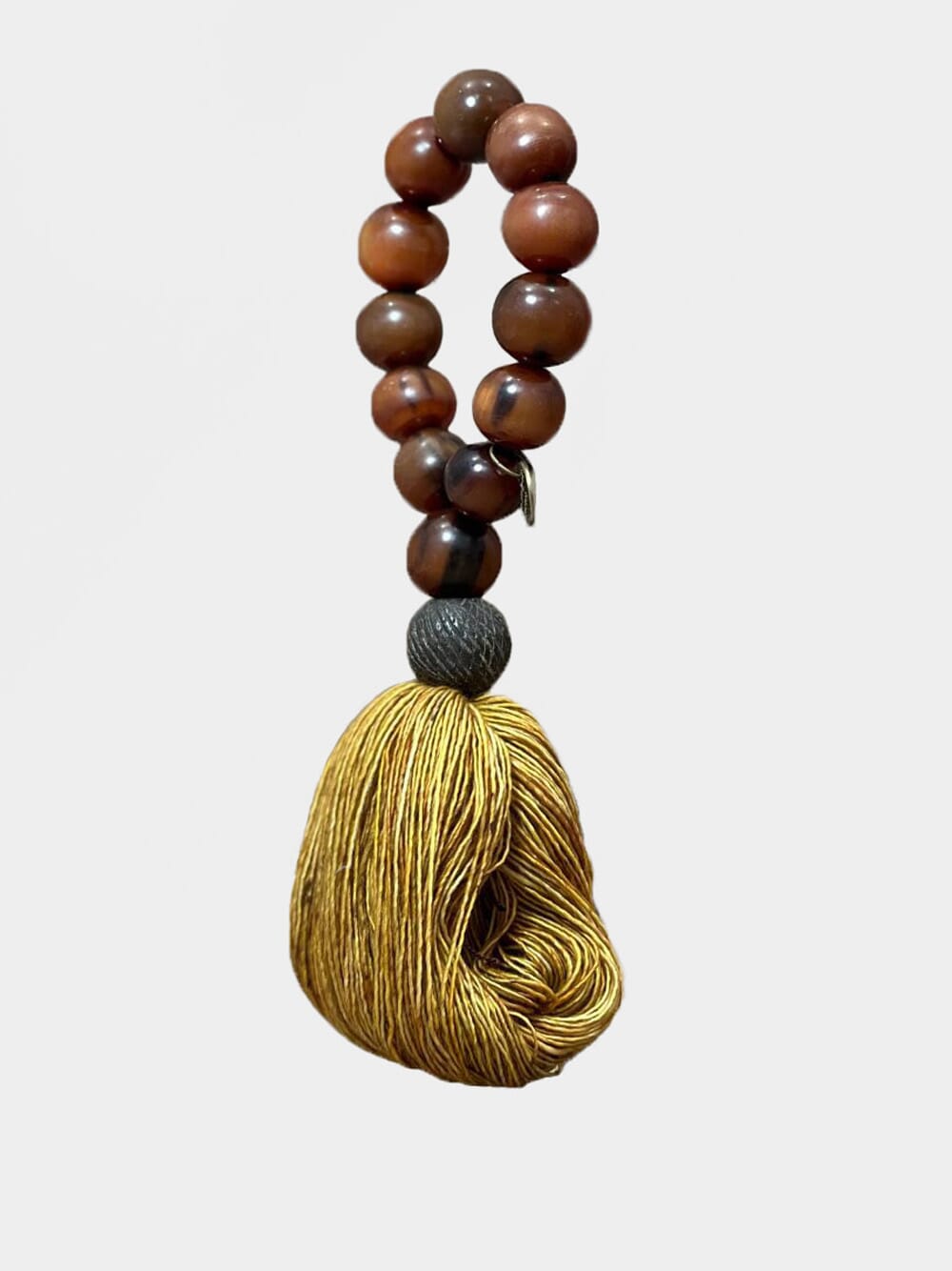 Merino Wool Yellow and Brown Sculpture