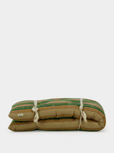 Madam Stoltz Camel  and Green Striped Cotton Mattress