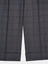 Miu Miu Slate Grey Prince of Wales Straight-Leg Wool Trousers